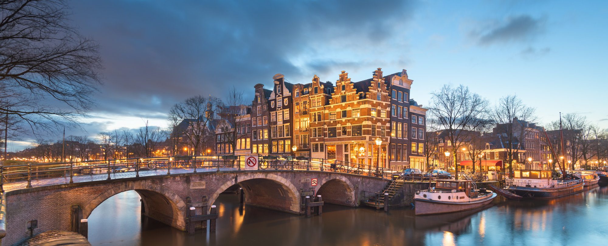 Amsterdam, Niederlande Brücken und Grachten