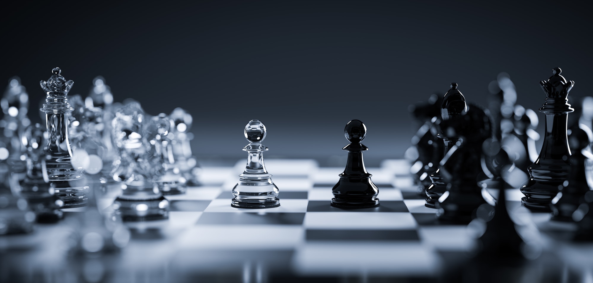 Schachspiel. Strategische Entscheidungsfindung. Plan und Wettbewerb
